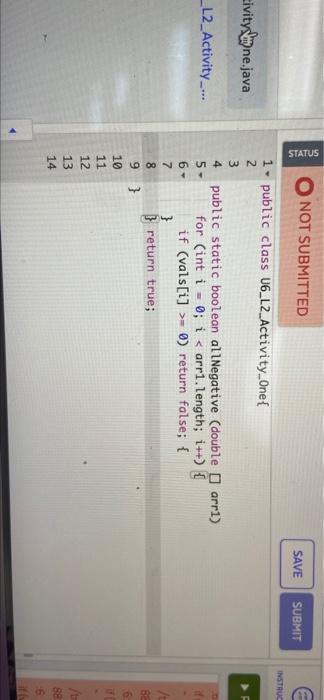 of an array of ownie does The method should return a boolean