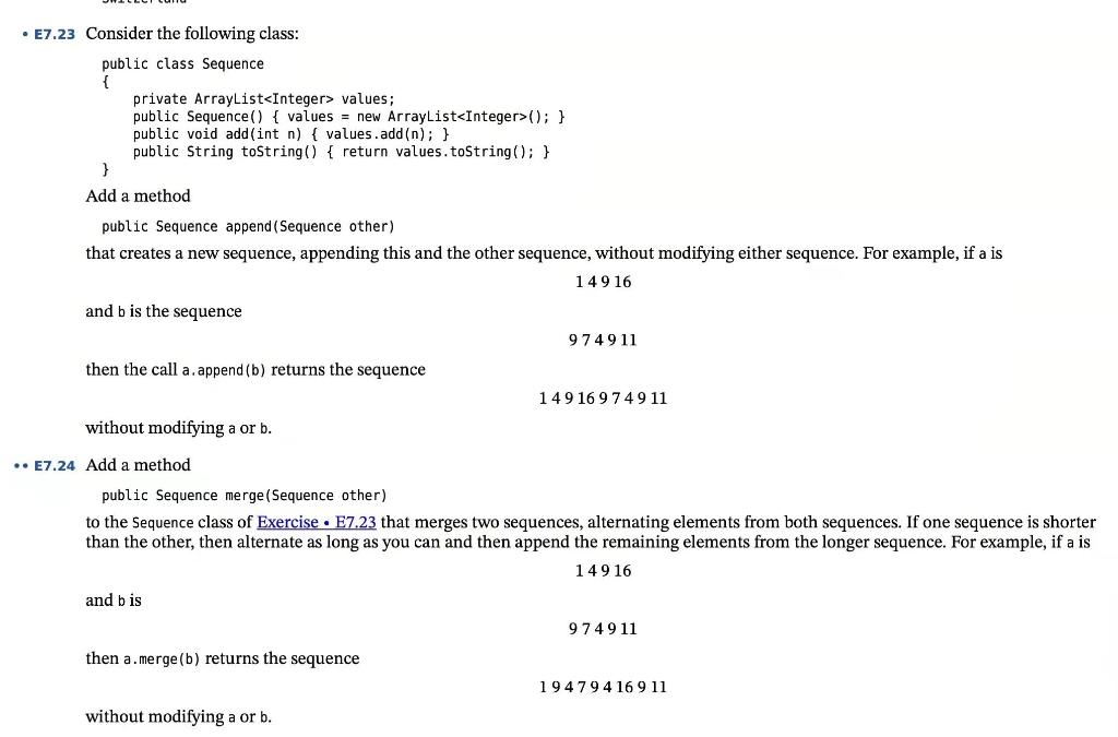 Your task is to write a new project titled Programming ProjectE7-23E7-25 based