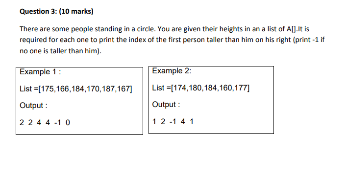 using only OUBuild Question 3: (10 marks) There are some people standing