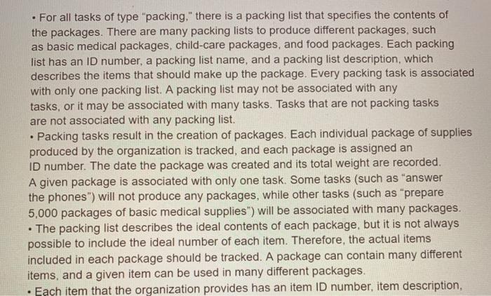 a relational diagram C) Write the schema from the relational diagram 7.