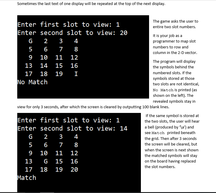 the game is to find all the pairs within a time-limit based