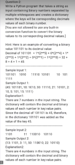  = Question-2: Write a Python program that takes a string as