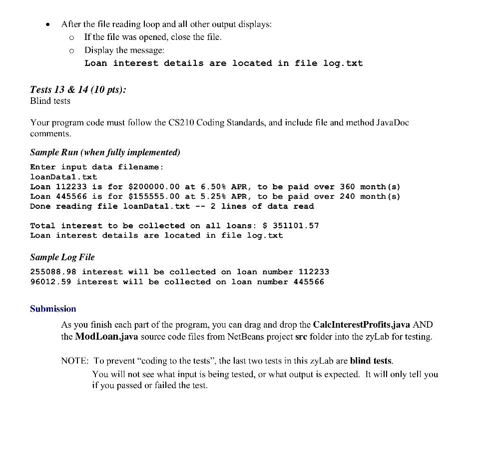 program for would like you to expand the program to process a
