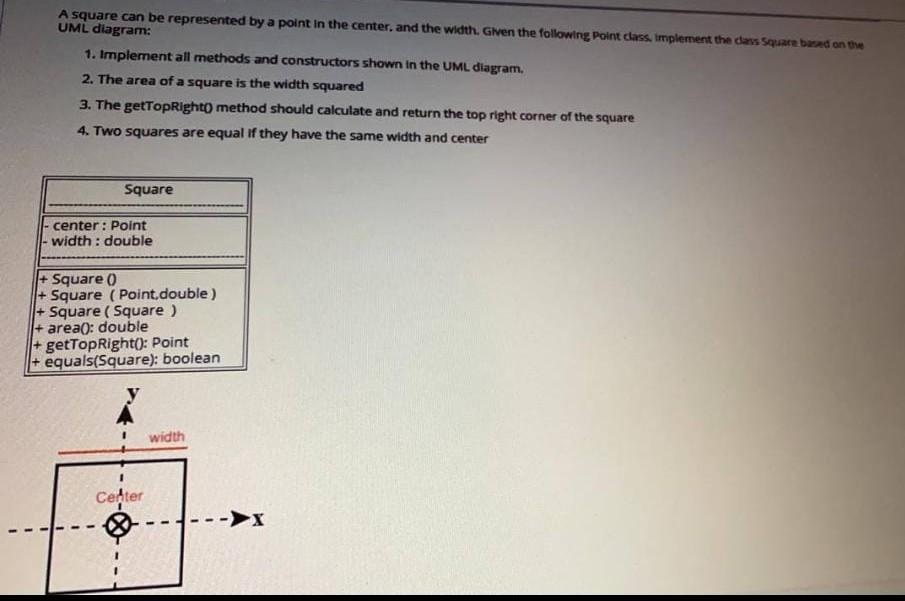  A square can be represented by a point in the center,