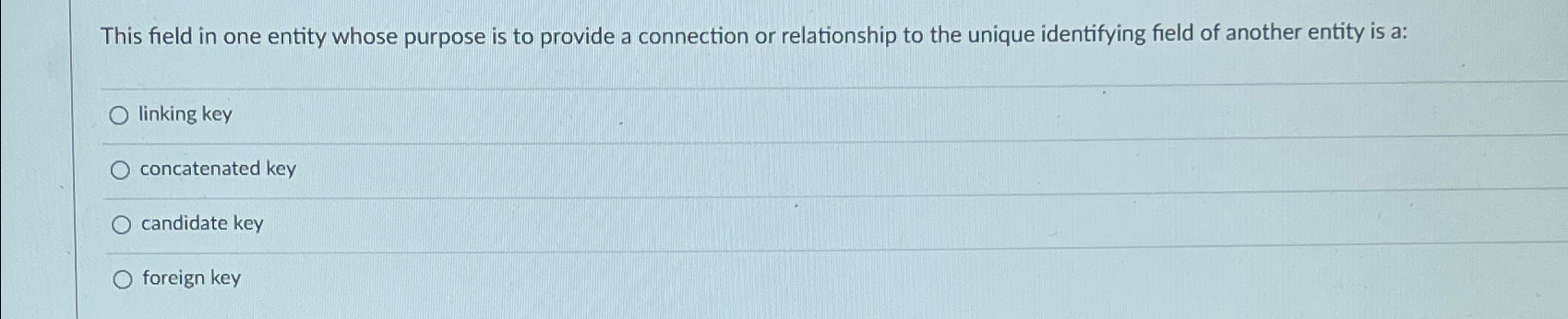  This field in one entity whose purpose is to provide a