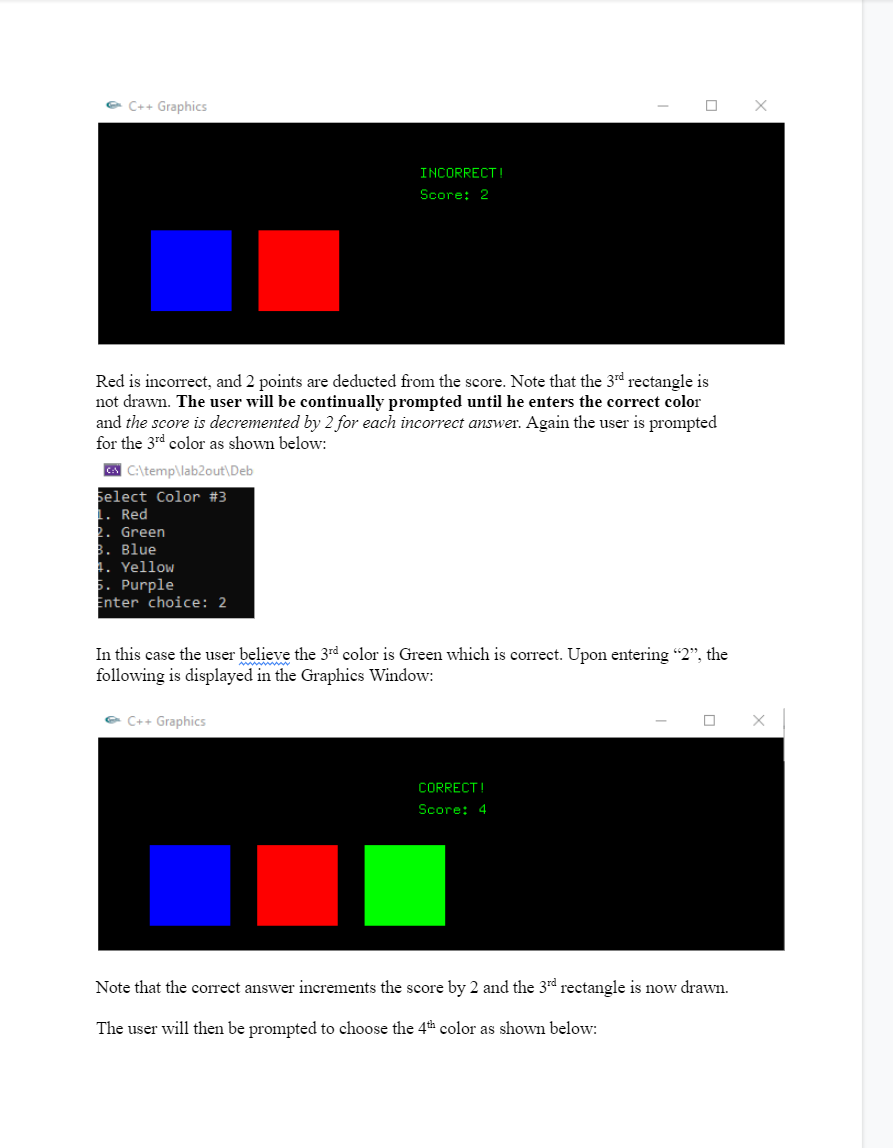 C:WINDOWS\system32\cmd.exe Enter number of colors to display: 5 Valid entries are between