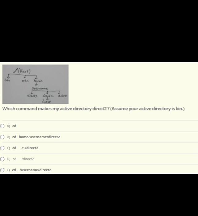  /(Root) bi etc hone Username Which command makes my active directory