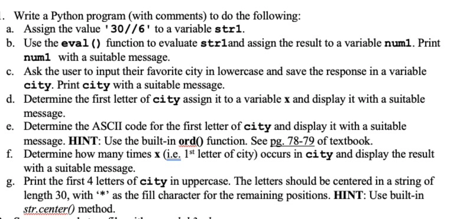 Please answer ASAP I will upvote!! . Write a Python program (with