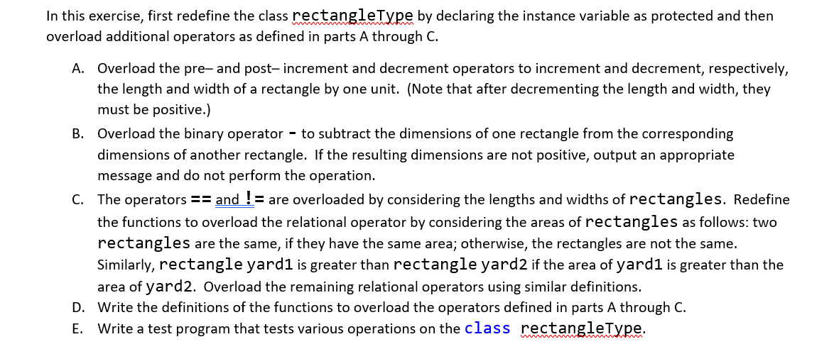 Could you please write this in C++ In this exercise, first redefine