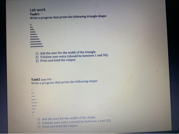  task 1 and 2 . C++ Lab work Task 1: Write
