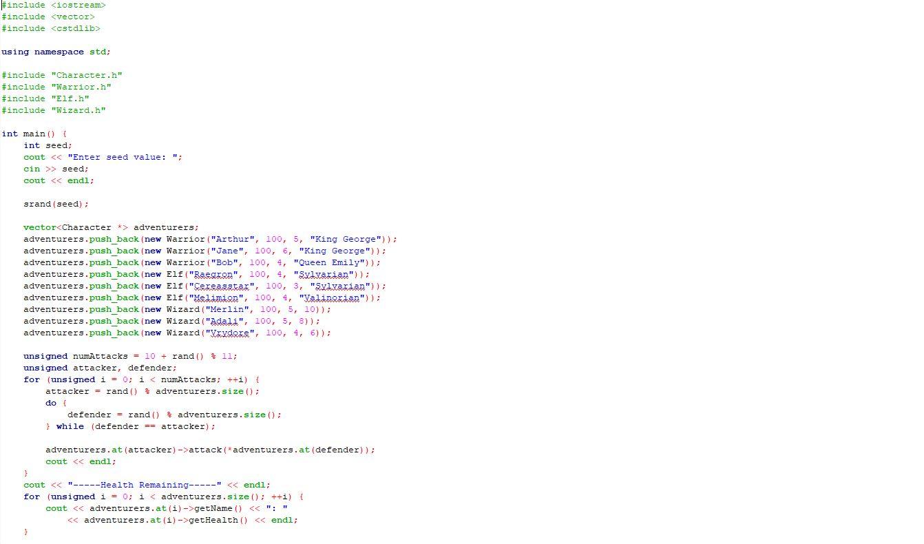 double health, double attackstrength); HeroType getType() const; const string & getName() const;