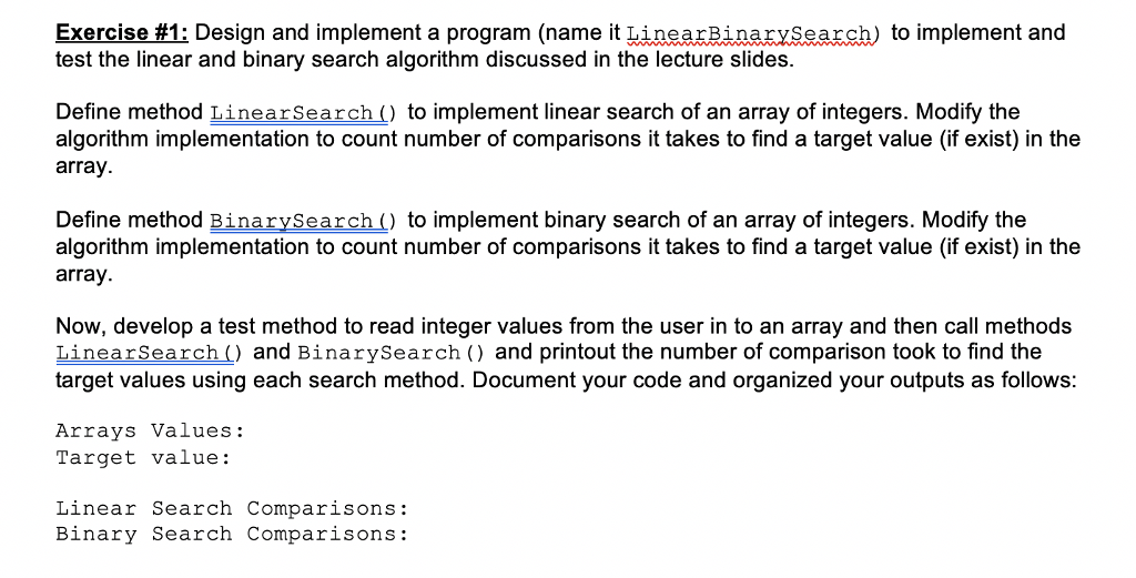 The code should be in C#. Thank you. Exercise #1 : Design