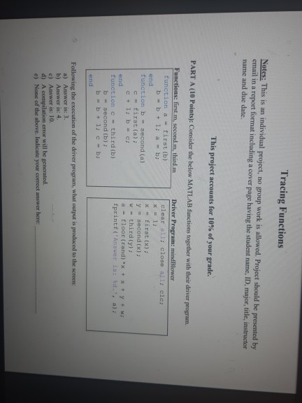  how do we solve it Tracing Functions Notes: This is an