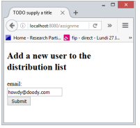 email. 2. The first link calls a servlet which looks on the