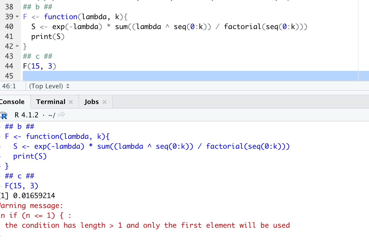 R Language, why would this function lead to such warning, even though