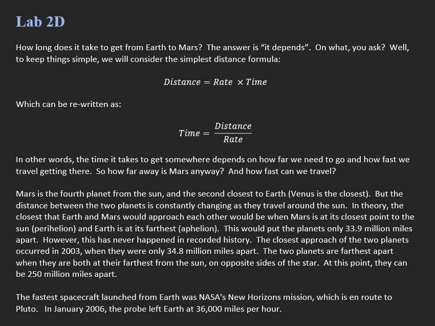  Basic python please Lab 2D How long does it take to