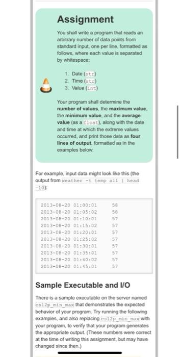 brief description of the syntax: Syntax: weather [-t] temp humidity pre The