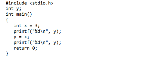 Include startup code. Include the C code as comments. #include int main()