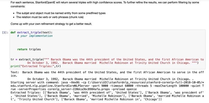 StanfordOpenIE from graphviz import Digraph Triple Extraction from text using StanfordOpenIE In