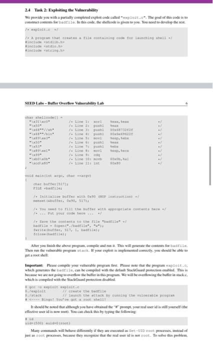 the first page is instructions and then task 2 . at the