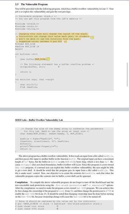 implemento several security mechanisms to make the ballet-overflow attack difficult. To simplify