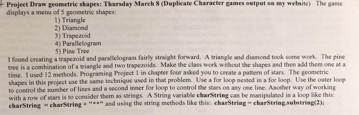  Java project introduction And the final ut put should be like