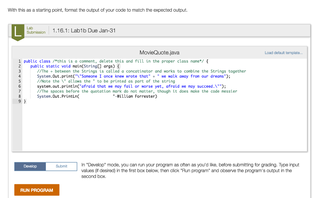 Question: With this as a starting point, format the output of your