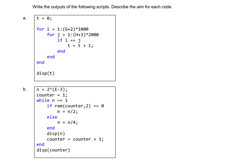 It's a MatLAB , matlab question. Can you solve asap. A=0