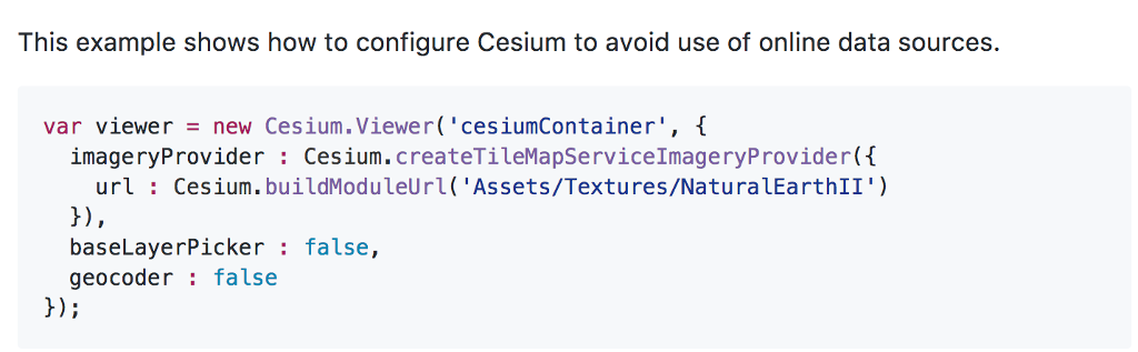 In JavaScript: Run the application 'Cesium' (a 3D virtual globe) with 3D