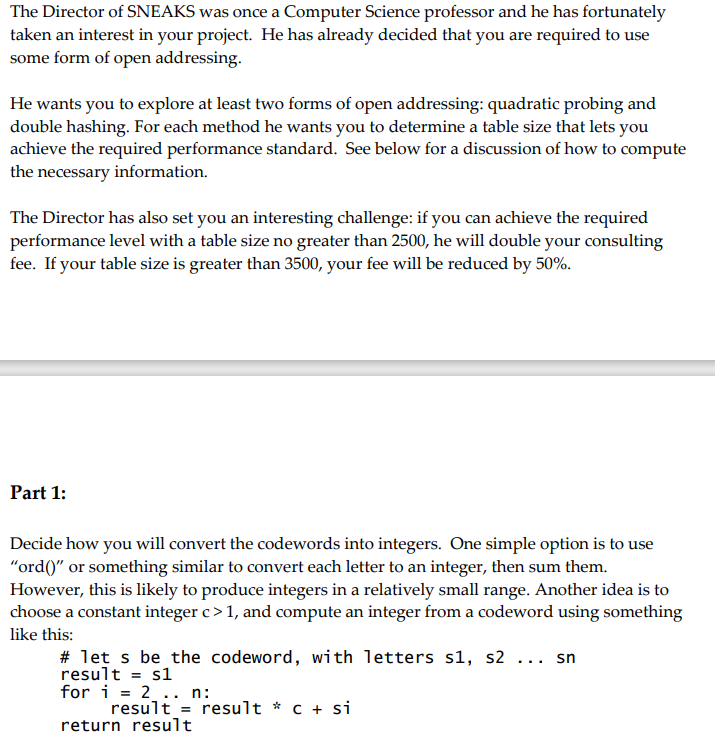  Decide how you will convert the codewords into integers. One simple