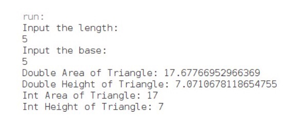  CODE IN JAVA OUTPUT IS ATTACHED import java.util.*; import java.lang.Math; public