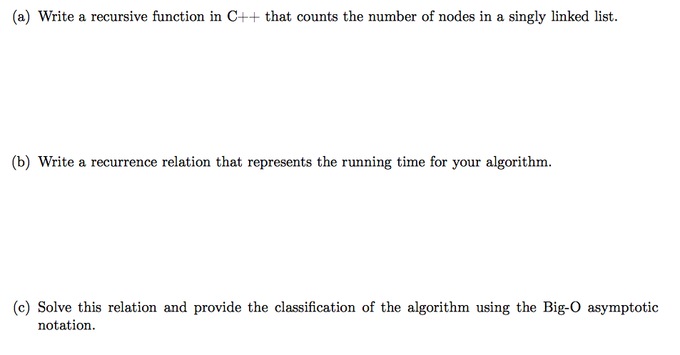  Write a recursive function in C++ that counts the number of