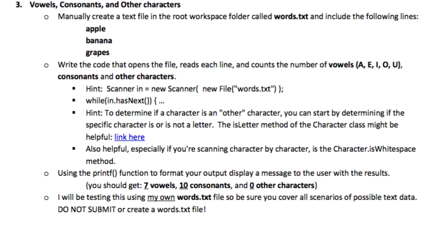 class called Lab 01 Tester and include the main method. I will