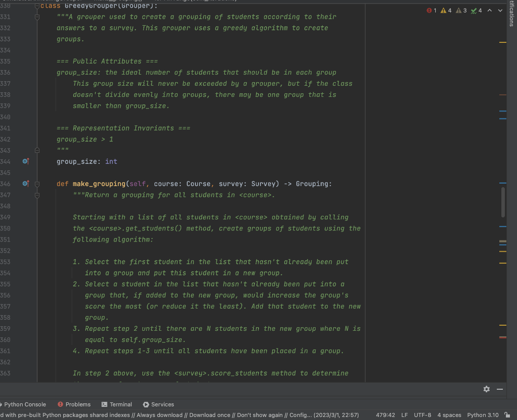 2. Can add an __eq__ if needed Thank you so much! Explanation