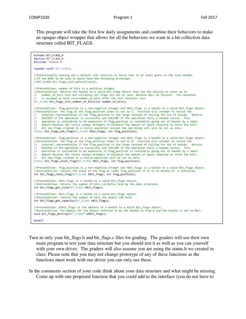 Help needed. COMP1020 Program1 Fall 2017 This program will take the first