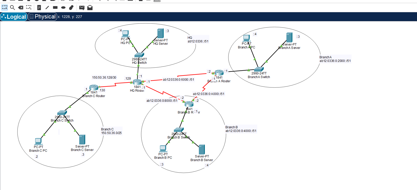  Logical)Physical)x: 1228, y: 227. Provide command for nat according to this