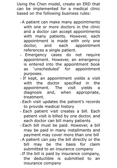  Whats the solution for this question? Using the Chen model, create