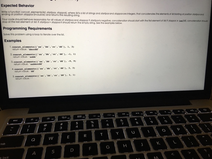  Two python code. Thank you so much! Expected Behavior function concat