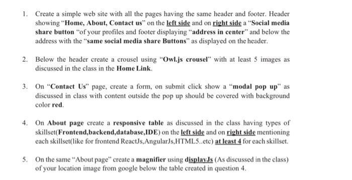 its done in html and javascript jquerry 1. Create a simple