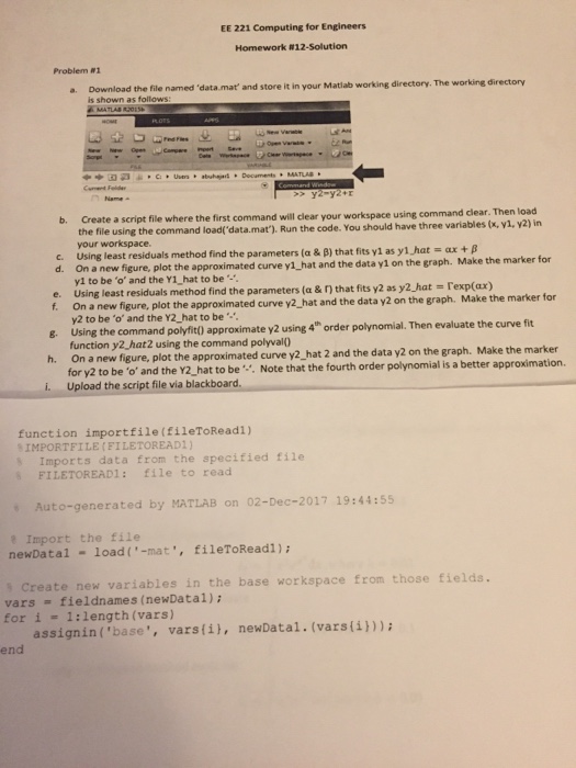  EE 221 Computing for Engineers Homework #12-Solution Problem #1 a. Download