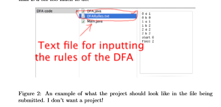Java Build a state machine with the simple task of recognizing if