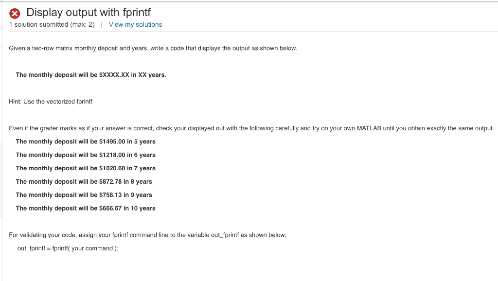 this is matlab. The code is below but it does not satisfy