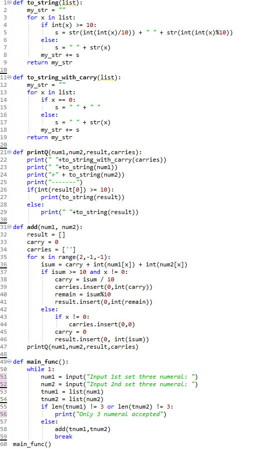 Can you add in comments to the coding lines so that i