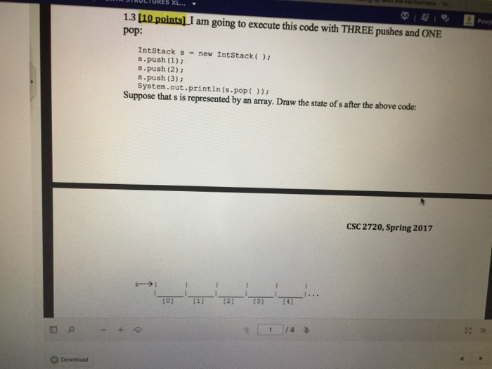  I am going to execute this code with THREE pushes and