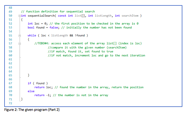 the list with the given one, if matching return the position; if