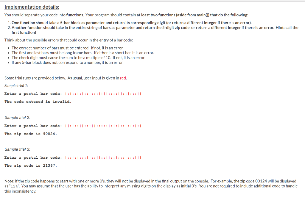 Assignment 3: Going Postal! In this assignment, you will write a program