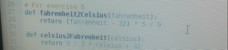 contains functions fahrenheit20e1sius and celsius2Fahrenheit for converting between temperature units. Using calls