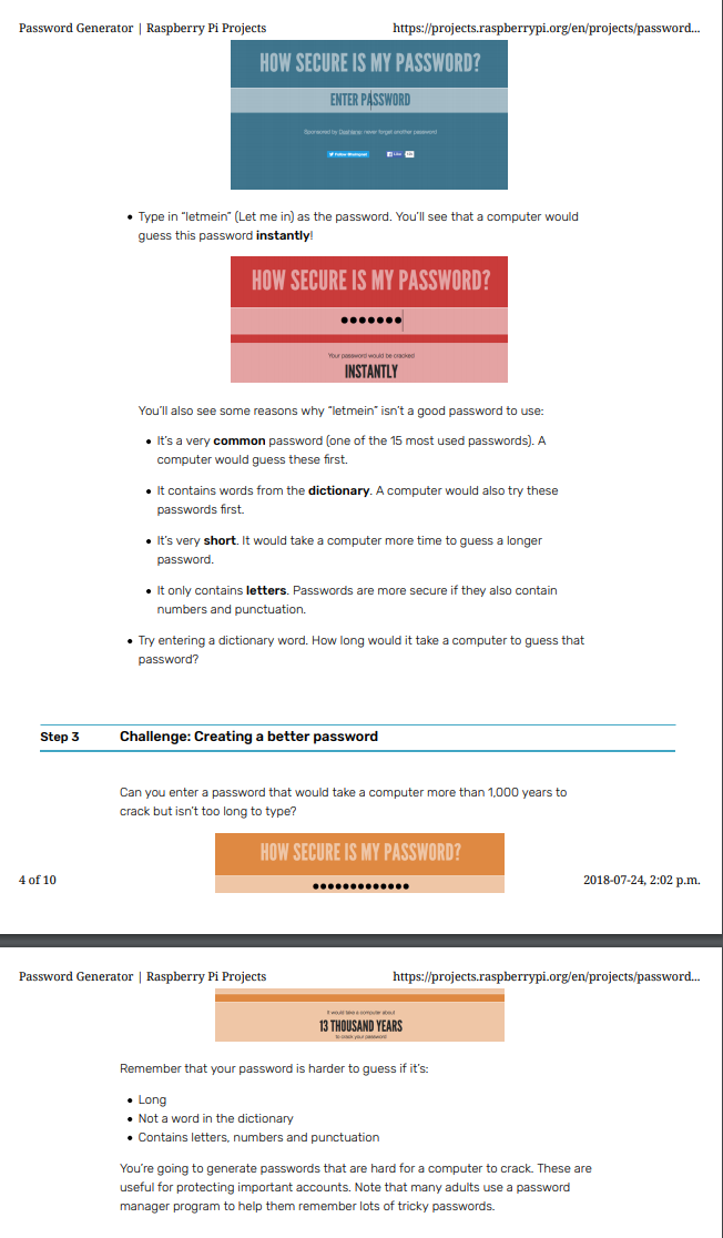 no one will be able to guess! a Python Step 1 Introduction: