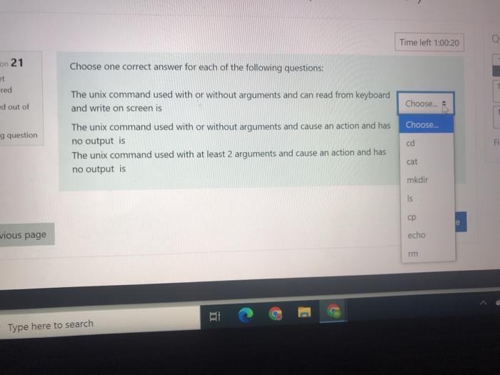 each of the following questions: ot yet swered Choose arked out of