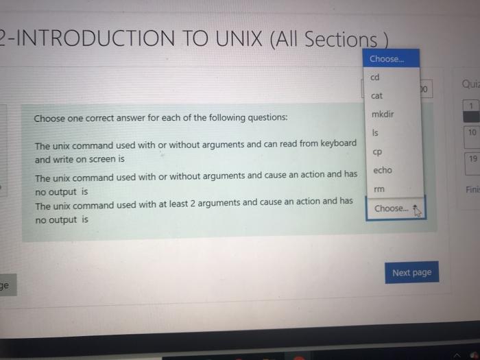 from keyboard and write on screen is The unix command used with